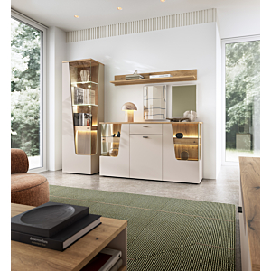 Buffet Cut Out 3 Portes - Chêne Beige