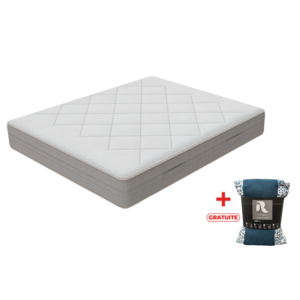 Matelas Richbond R Optimum - Blanc / Taupe + Parure De Lit Gratuite