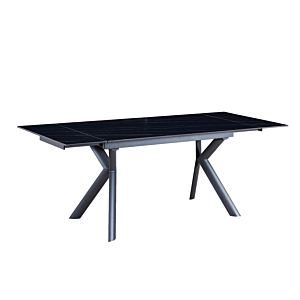 TABLE à MANGER Extensible NOMA 140-200cm - Noir