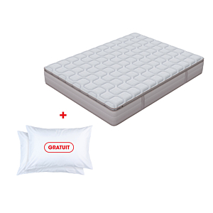 MATELAS SIMMONS RIVIERA - Blanc + Oreillers Gratuits