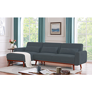 Canapé D'ANGLE SANTA REVERSIBLE - Gris Foncé