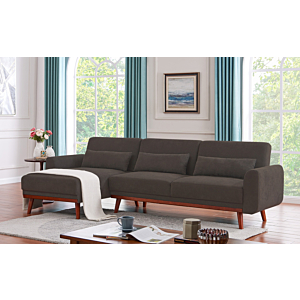 Canapé D'ANGLE SANTA REVERSIBLE - Marron