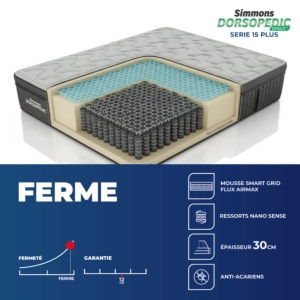 Matelas Dorsopedic Serie 15 Plus - Gris Matelas