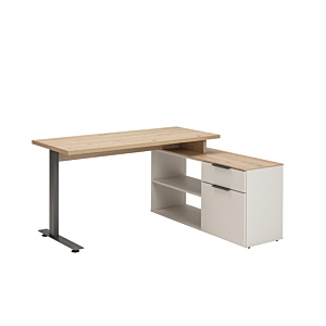 Bureau Avec Crédence Pronto - Chêne Bureaux de Direction
