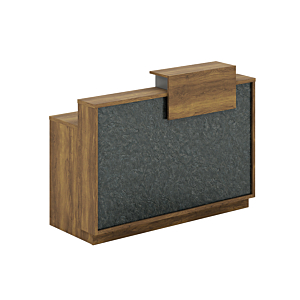 Comptoir De Réception Start Pro 140Cm - Noyer/Gris Comptoirs d'Accueil