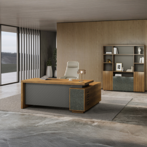 Bureau Directionnel Start Pro - Noyer/Gris