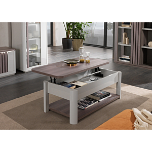 Table basse PESARO - Chêne / Gris
