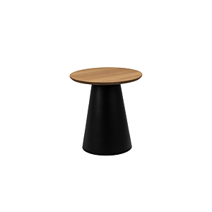 Table ronde SOLI 45x48cm - Noir / Bois Séjour