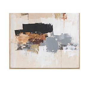 TABLEAU ABSTRAIT HANDMADE AVEC CADRE - MULTICOULEUR