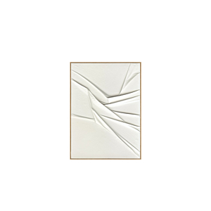 TABLEAU ABSTRAIT HANDMADE AVEC CADRE - BLANC Tableaux