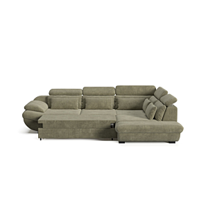 Canapé D'Angle Droit Infinity Avec Fonction Lit Et Rangement - Vert