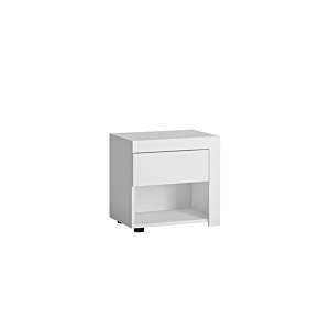 TABLE DE CHEVET DROITE LYON 1 TIROIR Et 1 NICHE - Blanc Chevet adulte