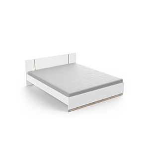 LIT WATSON WHITE 160x200 SANS SOMMIER - Blanc