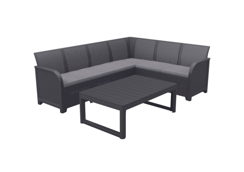 Coin ROSALIE + Table Basse / Haute - Graphite