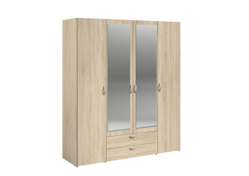 Armoire DAILY 4 portes 2 tiroirs - Sonoma
